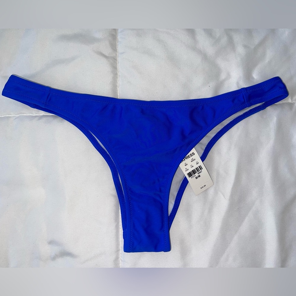 NWT - Express Swim Cheeky Blue Bikini Bottom - Medium